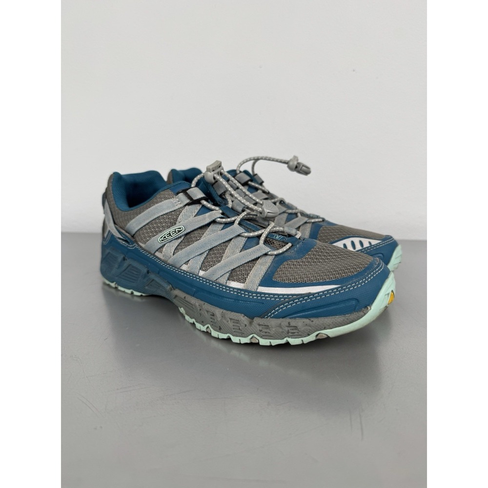 Keen Versatrail Hiking Shoes Womens 8 Blue Gray Trail Running Walking Light Mesh